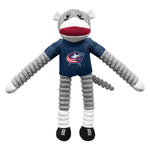 Wholesale Columbus Blue Jackets Team Sock Monkey Pet Toy