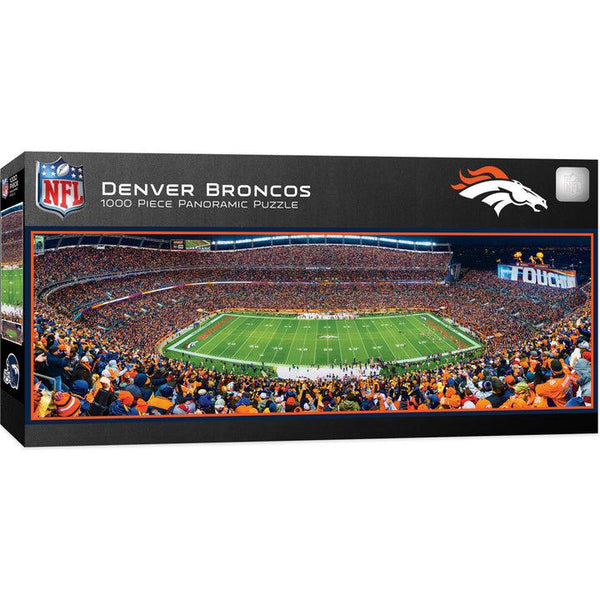 Wholesale Denver Broncos - 1000 Piece Panoramic Jigsaw Puzzle - Center View