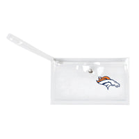 Wholesale Denver Broncos Clear Ticket Wristlet