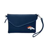 Wholesale Denver Broncos Fold Over Crossbody Pebble Navy