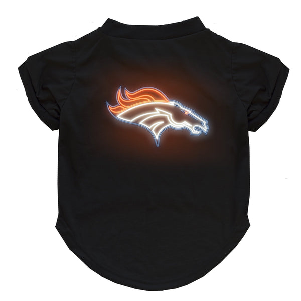 Wholesale Denver Broncos Neon Pet T-Shirt