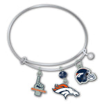 Wholesale Denver Broncos NFL / BRC001 - 3 Charm Bracelet