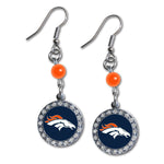 Wholesale Denver Broncos NFL / EAR007 - Rhinestone Dangle Earrings