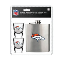 Wholesale Denver Broncos NFL / FSK001 - Flask Shot Glasses Set