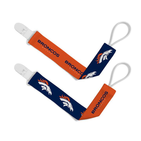 Wholesale Denver Broncos - Pacifier Clip 2-Pack