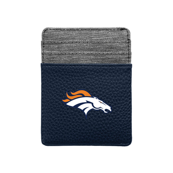 Wholesale Denver Broncos Pebble Front Pocket Wallet Navy