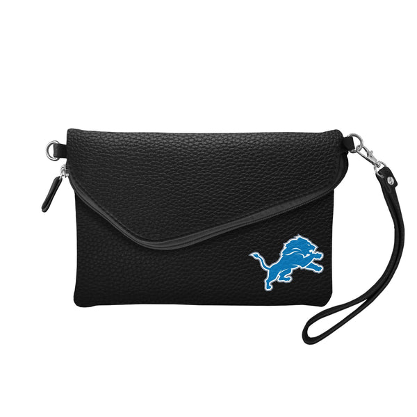 Wholesale Detroit Lions Fold Over Crossbody Pebble Black