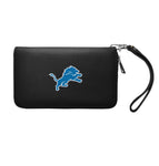 Wholesale Detroit Lions Zip Organizer Wallet Pebble Black