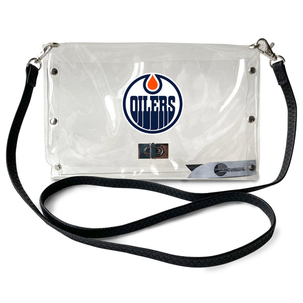 Wholesale Edmonton Oilers Clear Envelope Purse STRAP