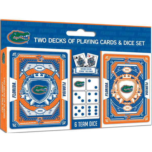 Wholesale Florida Gators - 2-Pack Playing Cards & Dice Set