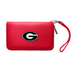 Wholesale Georgia Bulldogs Zip Organizer Wallet Pebble Light Red