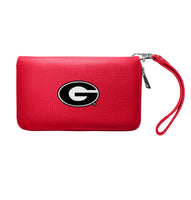 Wholesale Georgia Bulldogs Zip Organizer Wallet Pebble Light Red