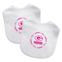 Wholesale Green Bay Packers - Baby Bibs 2-Pack - Pink Logo