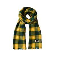 Wholesale Green Bay Packers Plaid Blanket Scarf GR-MGL