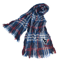 Wholesale Houston Texans Crinkle Scarf Plaid Navy/Red