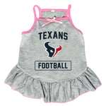 Wholesale Houston Texans Pet Dress Grey Type- Assorted Sizes