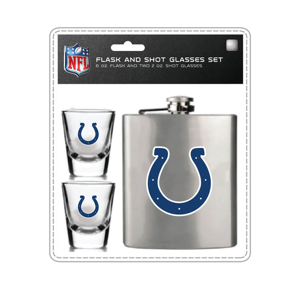 Wholesale Indianapolis Colts NFL / FSK001 - Flask Shot Glasses Set