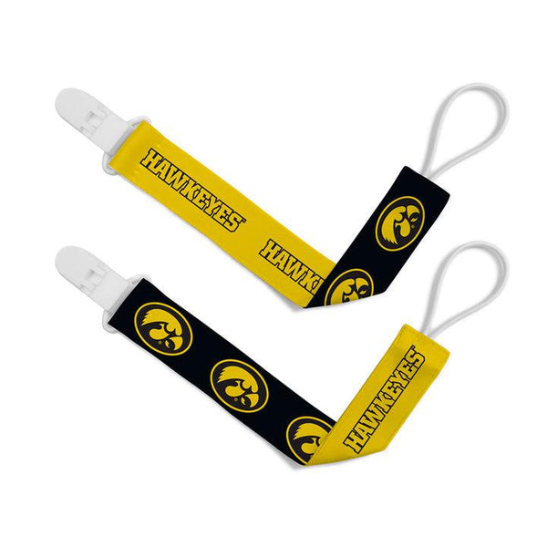 Wholesale Iowa Hawkeyes - Pacifier Clip 2-Pack