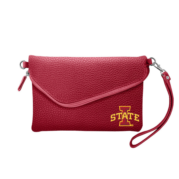 Wholesale Iowa State Cyclones Fold Over Crossbody Pebble DRED