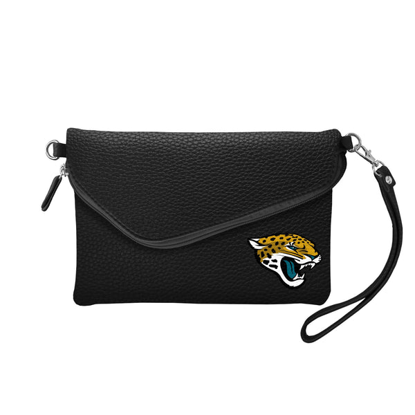 Wholesale Jacksonville Jaguars Fold Over Crossbody Pebble Black