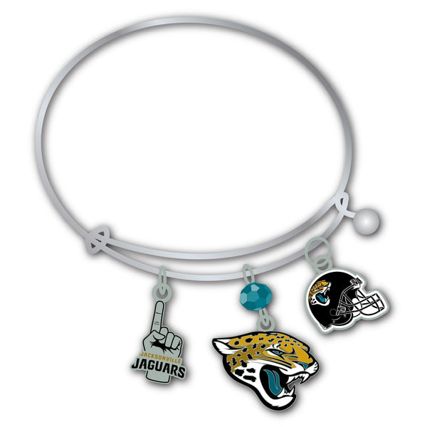 Wholesale Jacksonville Jaguars NFL / BRC001 - 3 Charm Bracelet