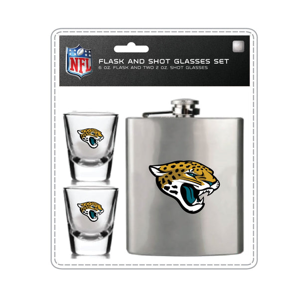 Wholesale Jacksonville Jaguars NFL / FSK001 - Flask Shot Glasses Set