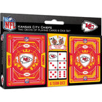 Wholesale Kansas City Chiefs - 2-Pack Playing Cards & Dice Set