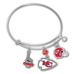 Wholesale Kansas City Chiefs NFL / BRC001 - 3 Charm Bracelet