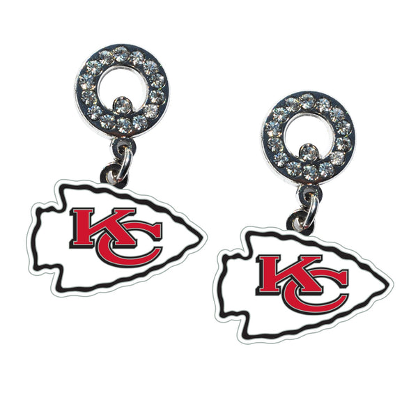 Wholesale Kansas City Chiefs NFL / EAR006 - Rhinestone Earrings