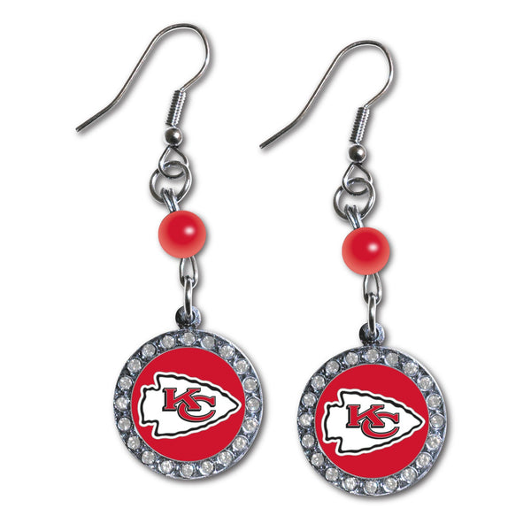 Wholesale Kansas City Chiefs NFL / EAR007 - Rhinestone Dangle Earrings