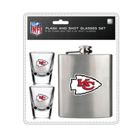 Wholesale Kansas City Chiefs NFL / FSK001 - Flask Shot Glasses Set