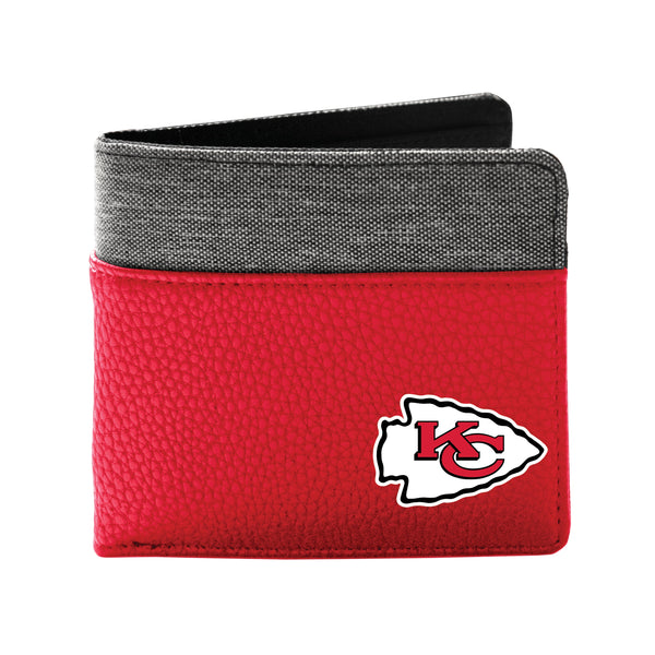 Wholesale Kansas City Chiefs Pebble BiFold Wallet LRED