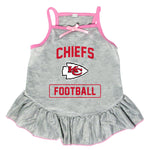 Wholesale Kansas City Chiefs Pet Dress Grey Type - Assorted Sizes