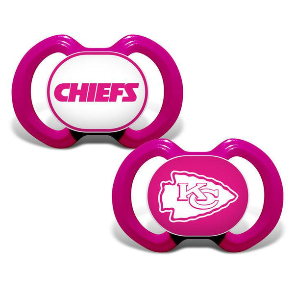 Wholesale Kansas City Chiefs - Pink Pacifier 2-Pack