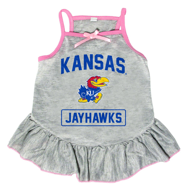 Wholesale Kansas Jayhawks Pet Dress Grey Type - Assorted Sizes