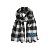 Wholesale Kentucky Wildcats Plaid Blanket Scarf BL-GRY