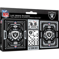 Wholesale Las Vegas Raiders - 2-Pack Playing Cards & Dice Set