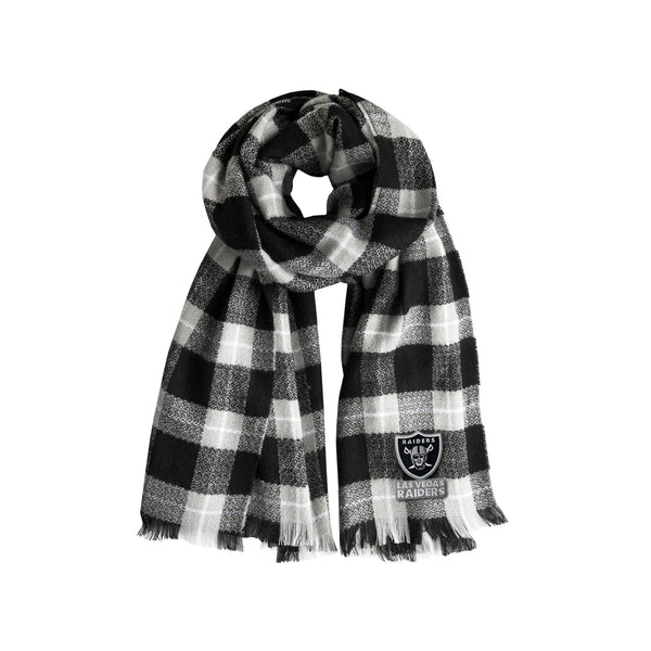 Wholesale Las Vegas Raiders Plaid Blanket Scarf BL-GRY