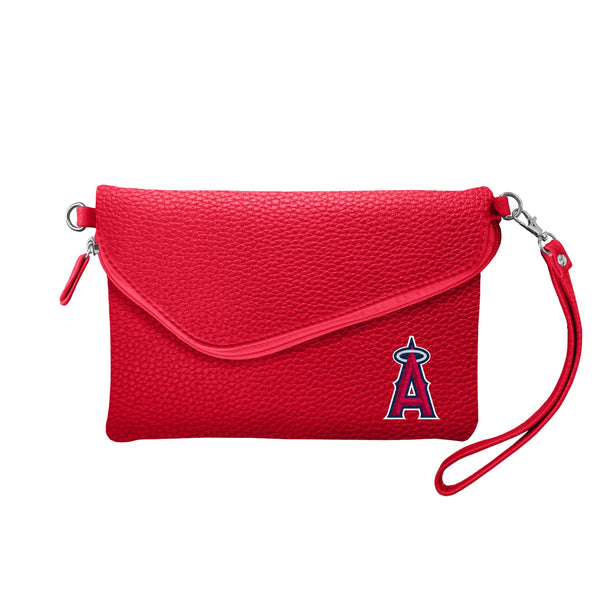 Wholesale Los Angeles Angels of Anaheim Fold Over Crossbody Pebble Light Red