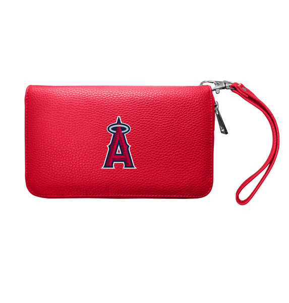 Wholesale Los Angeles Angels of Anaheim Zip Organizer Wallet Pebble Light Red