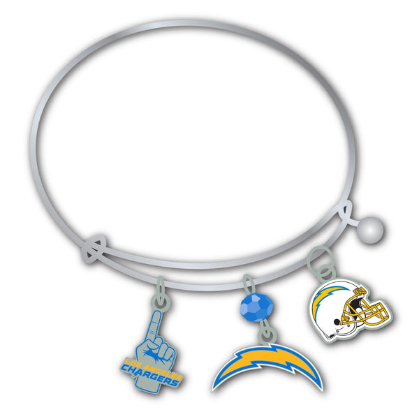 Wholesale Los Angeles Chargers NFL / BRC001 - 3 Charm Bracelet