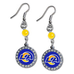 Wholesale Los Angeles Rams NFL / EAR007 - Rhinestone Dangle Earrings