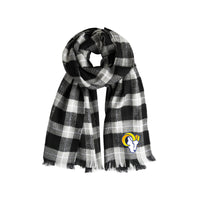 Wholesale Los Angeles Rams Plaid Blanket Scarf NV-GRY