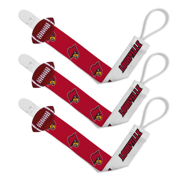 Wholesale Louisville Cardinals - Pacifier Clip 3-Pack