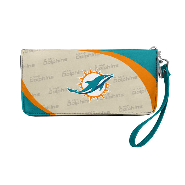 Wholesale Miami Dolphins Curve Zip Organizer Wallet