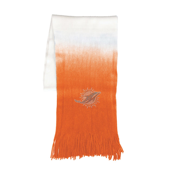 Wholesale Miami Dolphins Dip Dye Scarf Orange