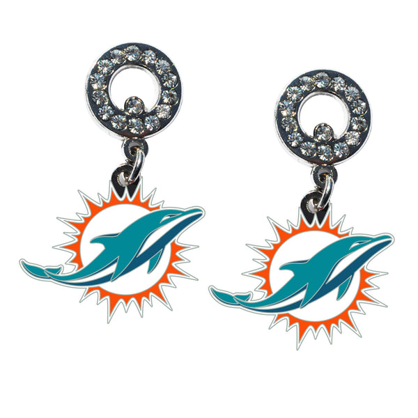 Wholesale Miami Dolphins NFL / EAR006 - Rhinestone Earrings