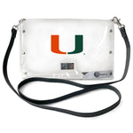 Wholesale Miami Hurricanes Clear Envelope Purse STRAP