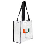 Wholesale Miami Hurricanes Clear Square Stadium Tote