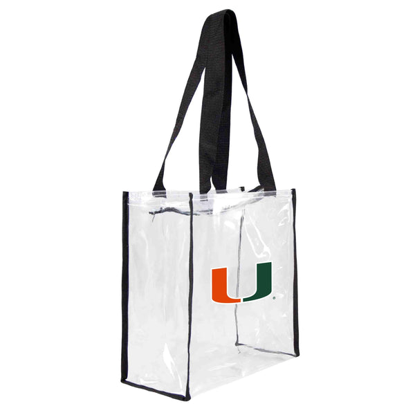 Wholesale Miami Hurricanes Clear Square Stadium Tote